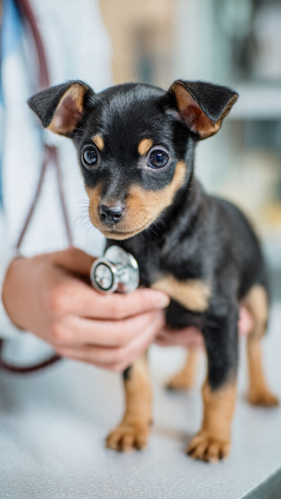 miniature pinscher puppy vet check health